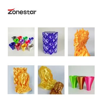 ZONESTAR Overseas Warehouses1KG 1.75 mm jedwab wysokiej jakości PLA drukarka 3D nici różne kolory Darmowa wysyłka