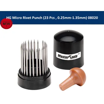 Master Tools, 08020 HG Micro Rivet Punch for Military Model Hobby(23 szt., 0,25 mm-1,35 mm)