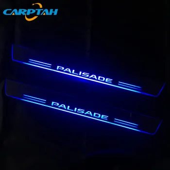 CARPTAH dla Hyundai Palisade 2019 2020 Trim Pedal Car Exterior Parts LED Door Sill Scuff Plate Pathway Dynamic Light Streamer