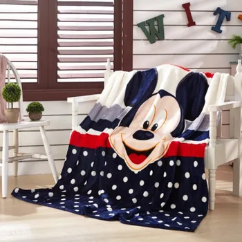 Disney kreskówki kropki Minnie Mouse miękki фланелевый plaid rzut dla dziewczyn dzieci na łóżko kanapa Sofa 150x200 cm dla dzieci prezent