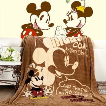 Disney kreskówki kropki Minnie Mouse miękki фланелевый plaid rzut dla dziewczyn dzieci na łóżko kanapa Sofa 150x200 cm dla dzieci prezent