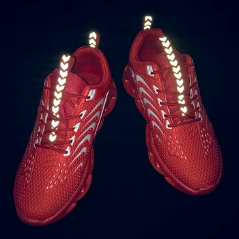Męskie nocne odblaskowe buty 46 codzienne czerwone 3D górne korty trampki 45 twist amortyzujące buty sportowe antypoślizgowe Zapatillas