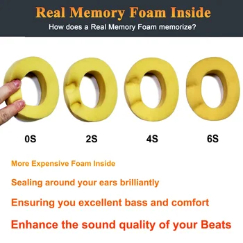 1 para miękkich trwałych wymienne poduszki поролоновые poduszki zestaw Memory Foam poduszki etui do bezprzewodowych słuchawek Beats Solo 2.0 3.0