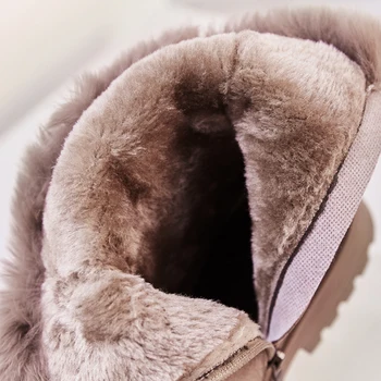 Damskie buty zimowe 2019 zima skóra naturalna futro do połowy łydki buty dla kobiet moda klamra obcasy pobierania damskie zimowe rakiety śnieżne