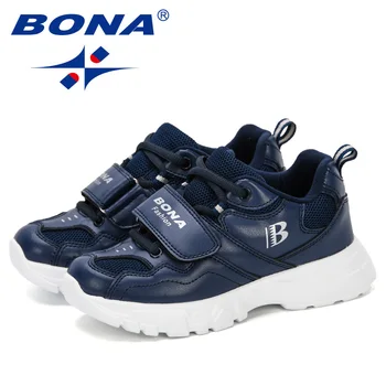 BONA 2019 Trainer Children Running Shoes Kids Sneaker Boys Casual Shoes buty dla dziewczyn sportowa oddychająca meble modne buty