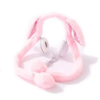 Świecące pluszowe ruchome uszy króliczka kapelusz zestawu słuchawkowego Tańczące królicze uszy K1AB