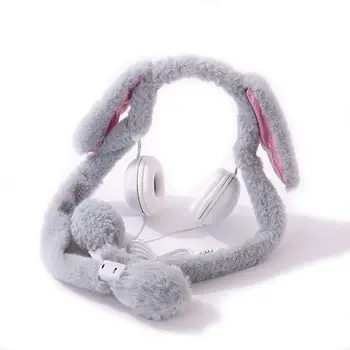 Świecące pluszowe ruchome uszy króliczka kapelusz zestawu słuchawkowego Tańczące królicze uszy K1AB