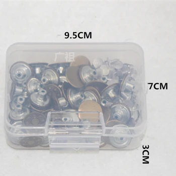 Prajna Jean oczka 17 mm w pudełku 50 zestawów guziki pióro klamra metalowa przycisk retro Róża 8 gwiazdek Brązowy drelich klamra bib przycisk