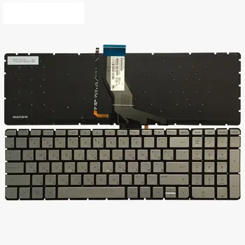Nowa rosyjska klawiatura laptopa do HP Pavilion 15-as 15-as000 15t-as000 15t-as100 15-as014wm Silver PL klawiatura z podświetleniem