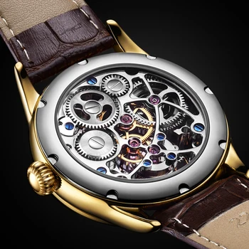 GIV Tourbillon Watch Men, 50M Wodoodporny Hand Wind Sapphire męskie zegarki mechaniczne Top Luxury Brand Business relogio masculino