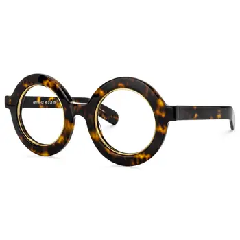 Zeelool retro gruba Okrągła oprawa do okularów dla kobiet i mężczyzn bez recepty przezroczyste soczewki Calhoun ZOA01776