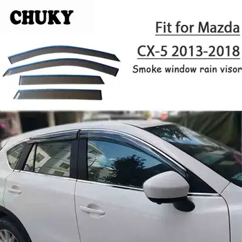 Chuky 4szt stylizacja samochodu okienne, daszki zadaszenia ukrycia deszczowej tarcza do Mazda CX-5 2013 2016 2017 2018 akcesoria samochodowe