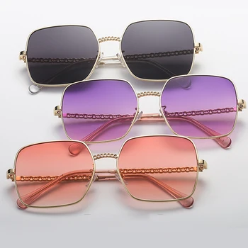 OLEY modne kwadratowe okulary damskie w stylu Vintage Alloy Frame Lady okulary klasyczne marki markowe odcienie Oculos de sol femininos