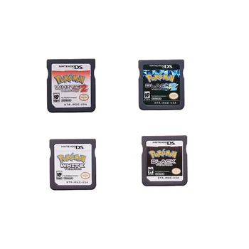 Poke mon White Black 4-pack Series Games Cards Video Cartridge Gift dla Nintendo DS NDS 3DS 2DS EU/US Version