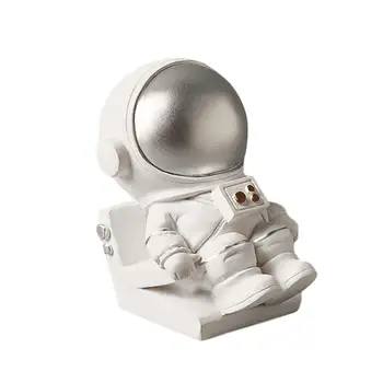 Kosmiczny Człowiek Astronauta Rzeźbione Figury Rakietowy Samolot Kosmonauta Figurka Model Ceramiczny Materiał Pomnik Ozdoba Domu Figurki
