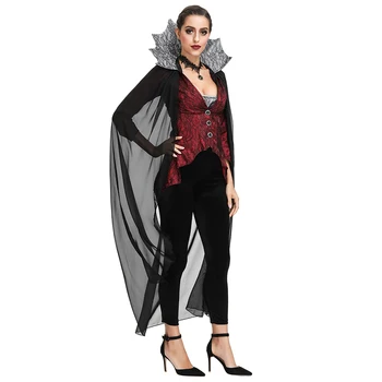 2019 nowy damski kostium królowej wampirów szlachetna Czarna wdowa cosplay kobiecy kostium królowej wampirów czarownice na Halloween strój wieczorowy