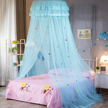 Mylb New Children Elegant Tulle Bed Dome Bed Netting Canopy Circular Pink Round Dome Beding Mosquito Net for Twin Queen King