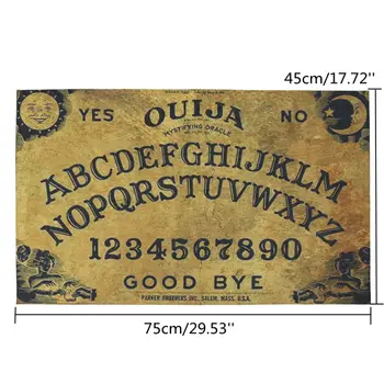 75x45cm Ouija Board włókna poliestrowe drzwi mata Art Design Wzór drukowany dywan podłoga hall sypialnia fajny dywanik antypoślizgowy modny dywan
