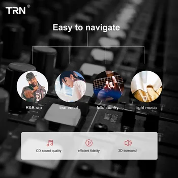 TRN H1 In Ear Słuchawki HiFi Bass stereo magnetyczne słuchawki z mikrofonem uniwersalna dynamiczne słuchawki v80 v10, v20 bt20s V30 as10 t2