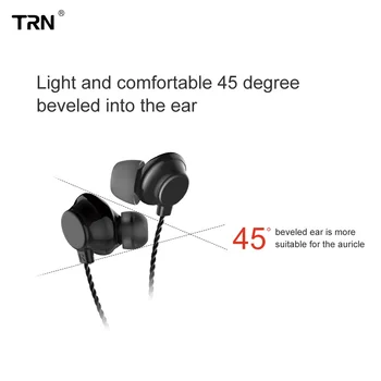 TRN H1 In Ear Słuchawki HiFi Bass stereo magnetyczne słuchawki z mikrofonem uniwersalna dynamiczne słuchawki v80 v10, v20 bt20s V30 as10 t2