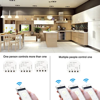 Home DIY Smart WiFi Light LED Dimmer Switch Automation Module Smart Life/Tuya APP pilot zdalnego sterowania działa z Alexa Echo Google