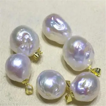 Sprzedaż Hurtowa Perła Zawieszenia Mały Biały Perłowy Naszyjnik Hurtowych Luksusowe Akcesoria Ślubne Nieregularne Prezent Aurora Biżuteria