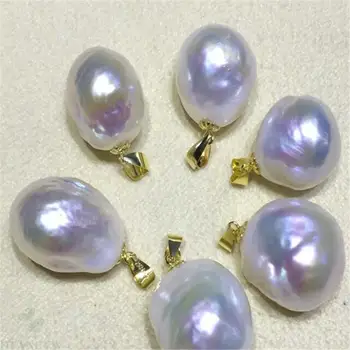 Sprzedaż Hurtowa Perła Zawieszenia Mały Biały Perłowy Naszyjnik Hurtowych Luksusowe Akcesoria Ślubne Nieregularne Prezent Aurora Biżuteria