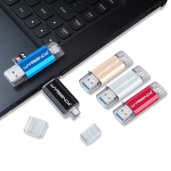 Nowy WANSENDA USB 3.0 Type C Flash Drive USB OTG Pen Drive 32GB 64GB, 128GB 256GB 512GB USB Memory Stick Pendrive Thumb drive
