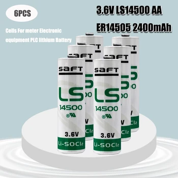 Wysokiej jakości 6szt SAFT AA 14500 3.6 V bateria litowa dla alarmu gazowego licznika LS-14500 ER14505 baterii