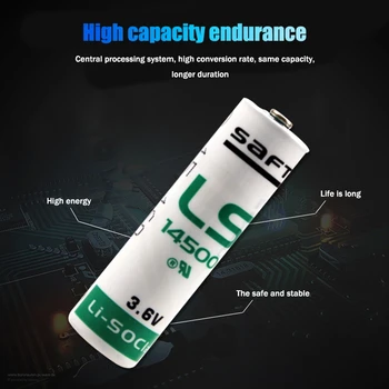 Wysokiej jakości 6szt SAFT AA 14500 3.6 V bateria litowa dla alarmu gazowego licznika LS-14500 ER14505 baterii