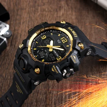 Nowe modne męskie sportowe zegarek SKMEI Men kwarcowy analogowy led zegar cyfrowy Man Military Watch Wodoodporny Relogio Masculino 1155B