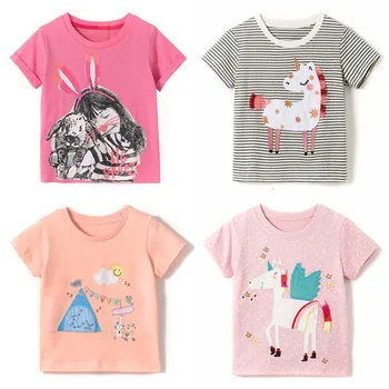 Гребенный bawełniane topy marki 2021 lato dzieci koszulka dziecięca koszulka dziecięca Bebe dziewczyny codzienne koszulki bielizna dla dziewczyn ubrania