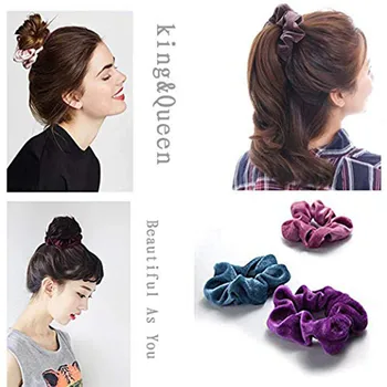 Wiele cienkich tanie aksamitnych elastycznych gumek do włosów gumka do włosów sznur dla kobiet Dziewczyny pielęgnacja włosów akcesoria Whoelsale biżuteria J#29