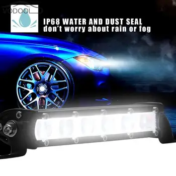 1 para 8 cali 60 Watt LED light bar offroad światła przeciwmgielne IP67 wodoodporny poziomy led bar motocykl samochód terenowy off road driving work light