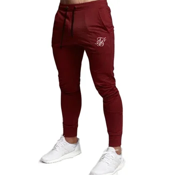 Sik jedwabne, Męskie spodnie fitness wąskie spodnie wiosna elastyczny Kulturystyka spodnie treningowe utwór dolne spodnie mężczyźni biegacze sportowe spodnie