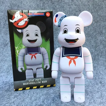 Nowa dostawa 400% Bearsbrick Cosplay Stay Puft Marshmallow Man PVC figurka moda zabawki w opakowaniu detalicznym