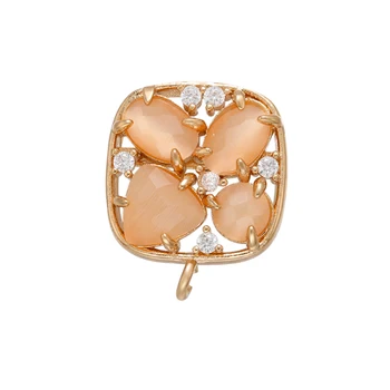 ZHUKOU creative square Crystal Stud Earrings włoski styl kolczyki eleganckie damskie wieczorowe biżuteria model:VE303