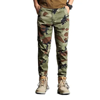 Moda Kamuflaż Biegacze Spodnie Mężczyźni Na Co Dzień Zbieżność Nadają Wojenne, Wojskowe Spodnie Spodnie-Cargo Odzież Męska