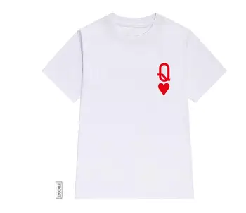 Q and K heart red pocket Women tshirt Cotton Casual Funny t shirt Gift For Lady Yong Top Girl Tee Drop Ship S-729