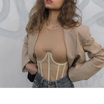 2021 Women Shapers Female Backless Banding Sexy Tops Elegant Ladies Slim New Fashion Mesh Underwear Clothing