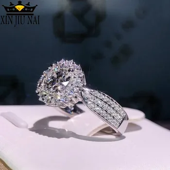 Elegancki damski garland Cyrkon rocznica biżuteria wysokiej jakości diament cienki Kryształ ślubne obrączki z brylantem dla kobiet