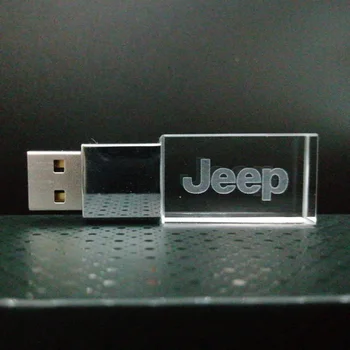 Nowy samochód JEEP logo kristal + metalen pamięci USB pendrive 4GB 8GB 16GB 32GB 64GB, 128GB Externe Opslag memory stick dysk u