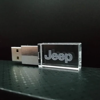 Nowy samochód JEEP logo kristal + metalen pamięci USB pendrive 4GB 8GB 16GB 32GB 64GB, 128GB Externe Opslag memory stick dysk u
