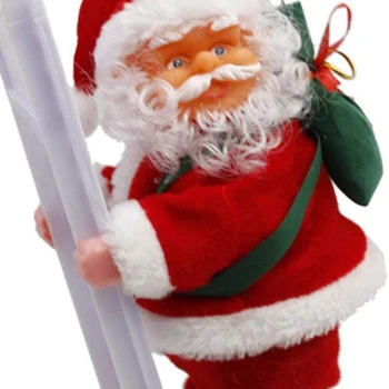 Animowany wspinaczka Mikołaja na drabinie elektryczny Mikołaj zabawka choinka dekoracje ścienne Dekoracje kryty basen