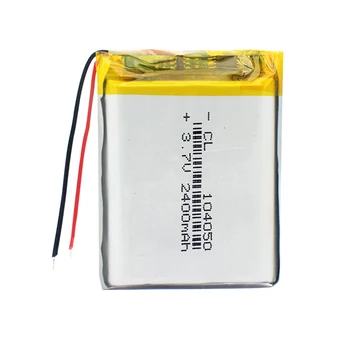 104050 3.7 V 2400mAh Lipo Battery akumulator litowo-polimerowy Li-Po li ion Battery Lipo cells do MP3, MP4, DVD, GPS, BT zestaw słuchawkowy elektryczna zabawka