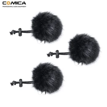 Comica Windmuff CVM-MF1 Outdoor Furry Microphone Windscreen for Clip on Lapel Mikrofon Lavalier(3 szt.)
