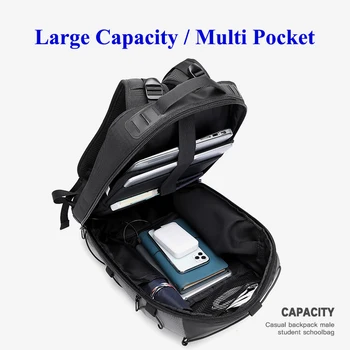 OZUKO противоугонный męski plecak student szkolny plecak dla nastolatek męski USB wodoodporna torba podróżna 15,6-calowy laptop plecaki