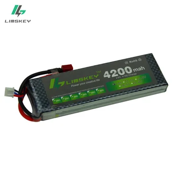Limskey POWER 7.4 V 4200mAh 25C 2S LiPo Battery With T/XT60 Plug for RC Car Airplane Helicopter 7.4 V 4200 mah 2S Lipo Battery
