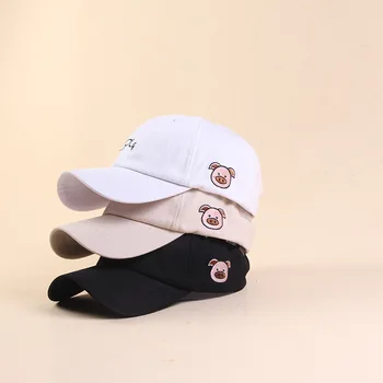 2019 nowy styl regulowane Snapback kapelusze dla dorosłych kreskówka haft świnia czapka z daszkiem hip-hop czapka