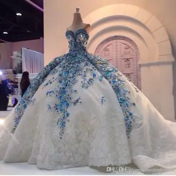 Luksusowe koronki kryształowe suknie ślubne suknia kochanie wspaniałe koraliki plus rozmiar suknie balowe suknie ślubna robe de mariage